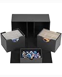 MTG Deck Box Commander with Dual Sideloading & Dice Tray – Magic the Gathering Deck Box Vault Case for TCG, Lorcana & More – Magic Card Box Organizer Holds 200+ Double-Sleeved Cards