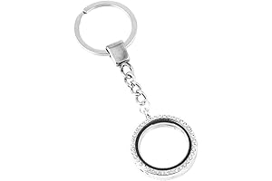 Silver Crystal Round Floating Charm Locket