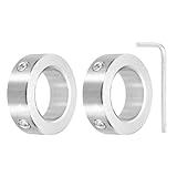 QUARKZMAN 2 Stück Wellenkragen 32mm Bohrung Massiv Edelstahl Satz 2 Schrauben Wellenkragen 50mm Außendurchmesser 16mm Dicke Für Motor Gartenwagen Riemenscheibe Maschinen Und Industrielle