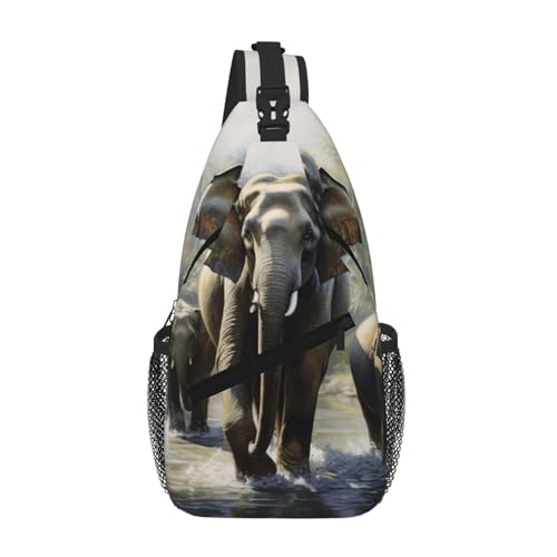 Sac à bandoulière éléphants asiatiques idéal pour vos voyages et balades
