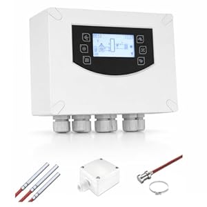 ENVIRON - Clima 600 Witterungsgeführte Heizungssteuerung mit Fühlerset | 18 Anlageschemata | Mischerregelung Heizkreis Steuerung Pumpe 3 Wege Mischer Regler