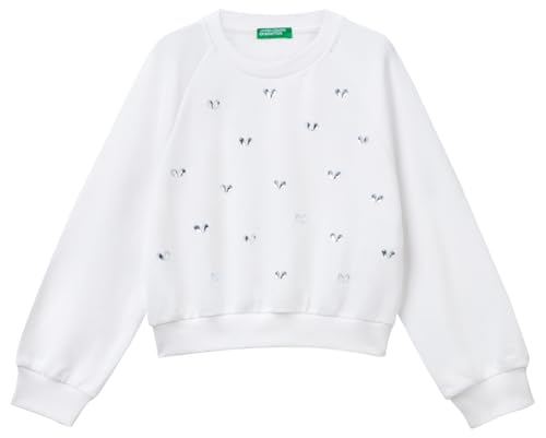 Sweat sans capuche fille Benetton 3j70c10o2 en maille de qualité premium et finitions soignées