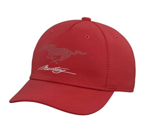 Mustang Model Names Adjustable Printed Baseball Hat, Red
