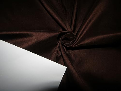 Soie Dupioni pure marron foncé 54" DUP83 au mètre pour haute couture
