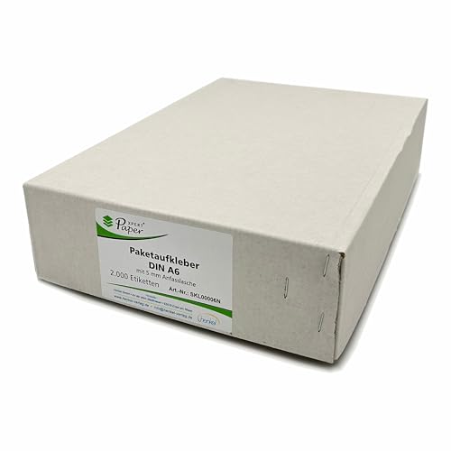 Autocollants pour palettes DIN A6 pour l'impression de codes d'expédition