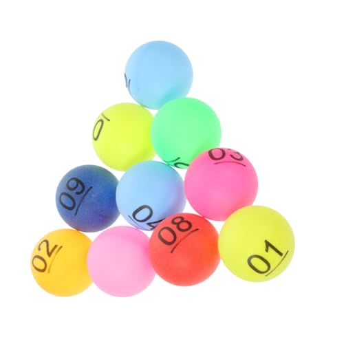 VANZACK 30Pcs Colored Balls Plastic Game Props for Parties Events Meetings Bright Numbered Party Game Balls Fun for Bingo Drawings