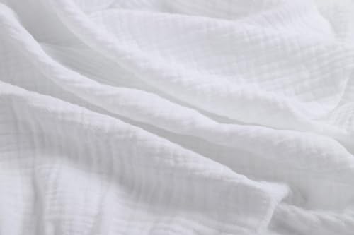 Muslin Bassinet Sheets 29\"x 14\" for Chicco LullaGo Anywhere, Baby Bjorn Cradle and Other Same Size Mattress Pad, Snuggly Soft 100% Cotton 2 Pack, White and Grey - Thumbnail 3