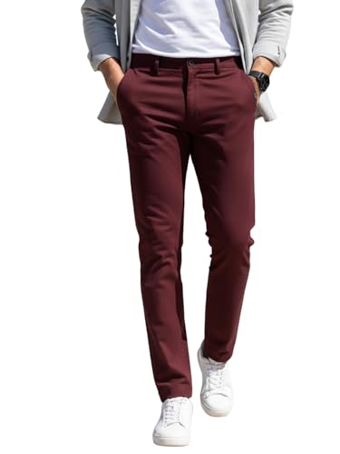 Image of Urbano Fashion Men's Regular Fit Mid Rise Cotton Casual Chinos Trousers Stretch