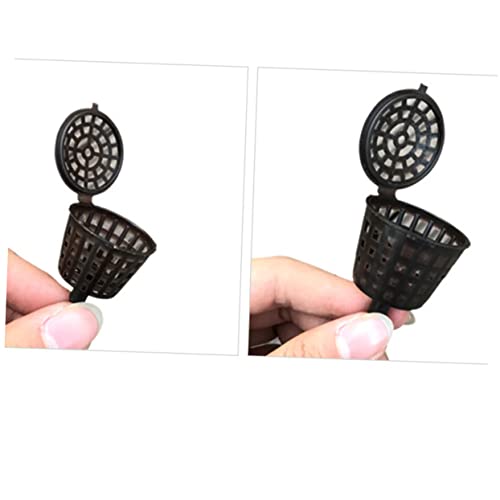 Cabilock Contenitori 20 Pz Cestini in di Fertilizzante Vasi da Vivaio da Giardino Piantare Tazze Nutrizionali per Orchidee Succulente Bonsai L (Nero) Vaso Per Piante