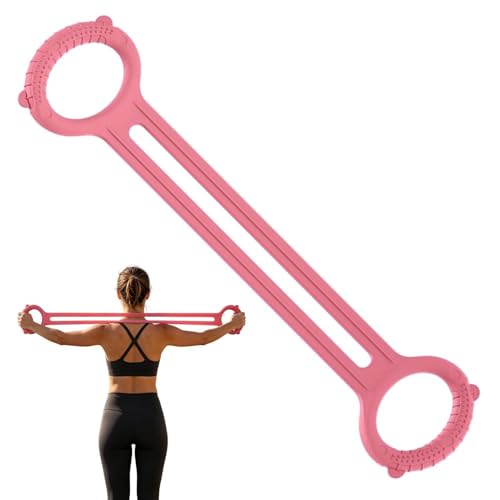 Figure Resistance Band With Handles, Resistance Bands For Arms | Figure 8 Silicone Elastic With Non-Slip Handle | Arm Muscle Str
