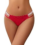 Avidlove Valentines Day Panties Women Sexy Lace Glitter Panty Red Bikini Underwear