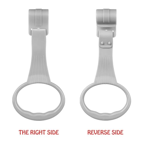 Image of Toyvian Baby Crib Pull Rings 2 Pack Portable Infant Crib Hanging Rings for Standing and Walking Exercise Lightweight Playpen Pull up Handles with Smooth Rounded Edges for Travel