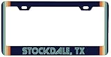 Stockdale Texas Car Metal License Plate Frame Retro Design