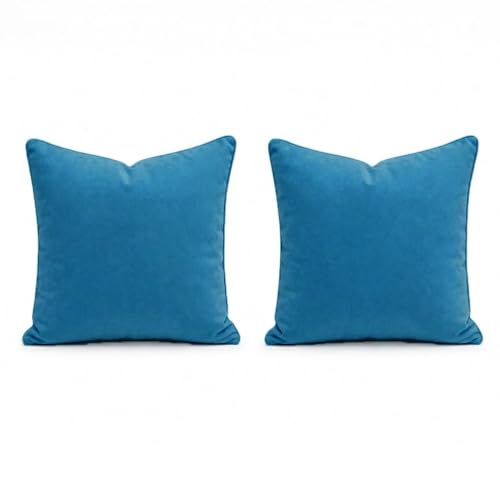 Image of FURNY QualityWood 3 Seater + 1 Seater + 1 Seater Fabric Sofa Set (Aqua Blue) with Velvet Finish | Durable Comfort | Ideal for Living Room
