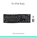 Logitech K270 Wireless Keyboard for Windows, 2.4 GHz Wireless, Full-Size, Number Pad, 8 Multimedia Keys, 2-Year Battery Life, Compatible with PC, Laptop, Black