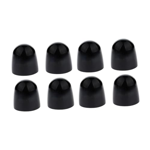 Qianly 8Pcs Toilet Bolt Covers Bathroom Toilet Accessories Easy Installation Decorative Round Push on Toilet Bowl Cover for Home Use, Black
