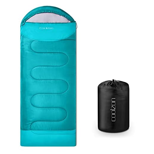 Coolzon Lightweight Backpacking Sleeping Bag for Adults Boys and Girls, Cold Weather Kids Sleeping Bag for All Season Hiking & Camping