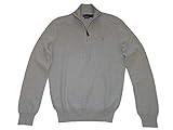 Ralph Lauren Polo Mens Half-Zip Textured Pima Cotton Sweater (XX-Large, Grey Heather)