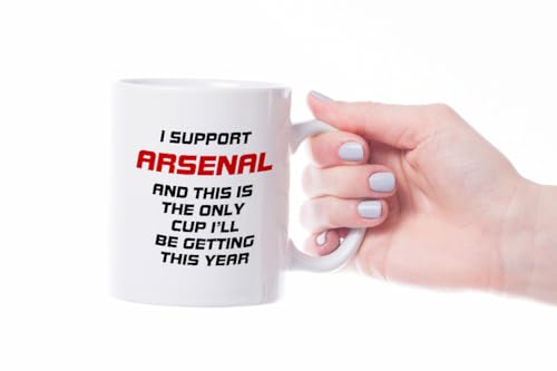 VIROSA Funny Football Mug – “This is The Only Cup I’ll Be Getting This Year” – Funny Gift for Arsenal Fans, Dad, Brother or Friend – 11oz Ceramic Coffee Cup – Birthday, Xmas, Father’s Day - Image 2