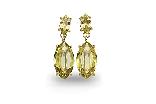 Boucles en quartz citron et or 14k : le cadeau d'anniversaire idéal