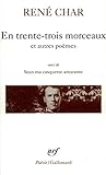 En Trente Trois Sur La (Poesie/Gallimard) (French Edition)