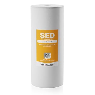 Max Water 5 Micron 10 x 4.5 inch Whole house Sediment Water Filter | Meltblown Polypropylene Well Water Filter Replacement Cartridges for DGD-5005, AP810, SDC-45-1001, GXWH30C, PP10BB (1 Pack)