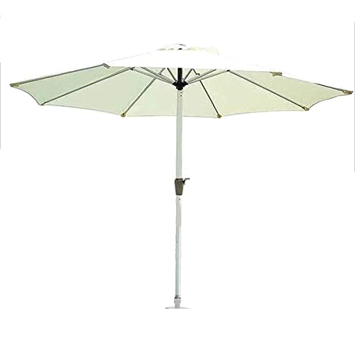 Parasol de jardin 2.7m CLSDRZC rouge avec mât alu et manivelle