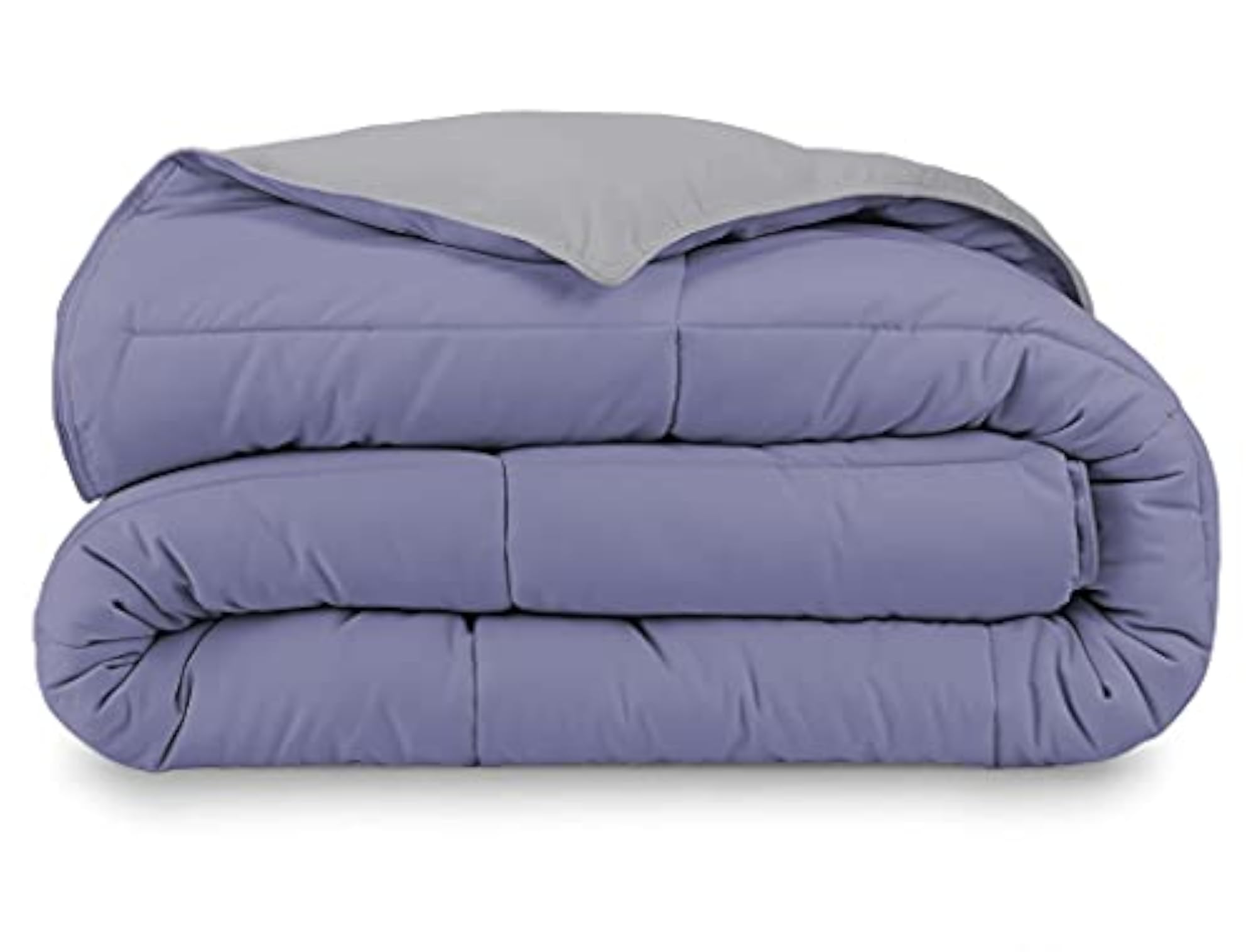 Microfiber Reversible 250 GSM All Season Comforter - Silver/Medium Blue