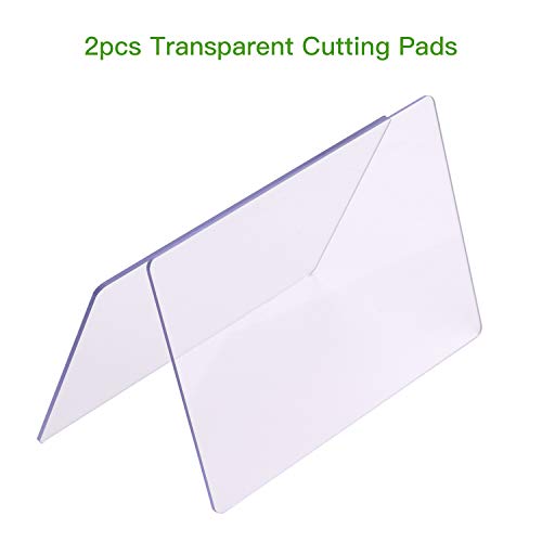 Zwbfu 2pcs Almofada de Corte Transparente Acessório Durável Placa de Material de PC Almofada de Subs