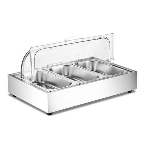 Plateau de service de nourriture glacée avec grilles de 2 cm contre les aliments gâchés