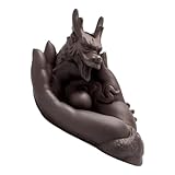 HOOTNEE Quemador de Incienso de Cascada en Cerámica Diseño Dragón Adorno Decorativo para Aromaterapia Hogar Porta Conos de Incienso Reflujo para Meditación y Relajación