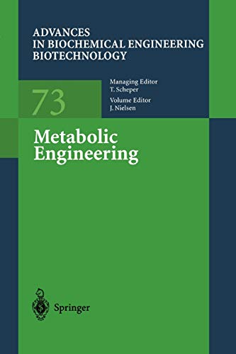 Preisvergleich Produktbild Metabolic Engineering (Advances in Biochemical Engineering / Biotechnology, 73, Band 73)