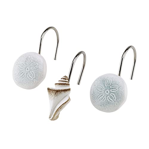 Avanti Linens - Shower Curtain Hooks, Farmhouse Chic Bathroom Accessories, Set Of 12 (Farmhouse Shell Collection) #TOP4
