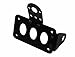 Motorcycle Black Custom Horizontal Vertical Side Mount License Plate Bracket 7"x 4" (18x10cm) For Harley Davidson Bobber Chopper