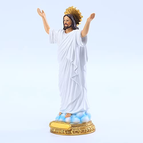 Maclaronx Risen Jesus Christ Statue, 9" Sacred Divine Mercy Lord Inspirational Figurine For Easter And Lent Religious Sculpture Christian Living Home Decor, Alleluia #TOP1