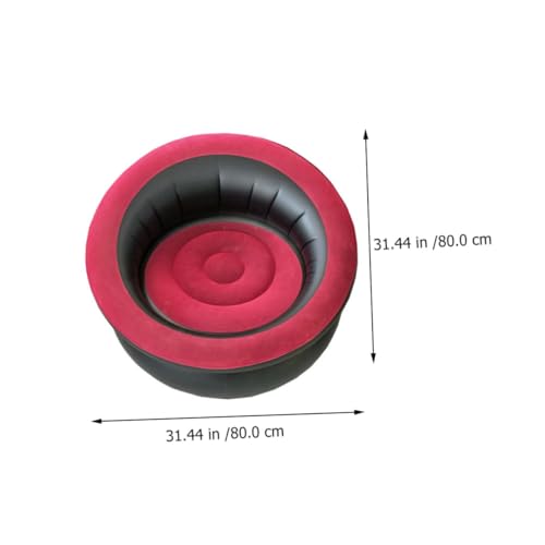 Sofá inflable resistente Hemobllo con reposapiés de PVC sillón plegable cómodo 8