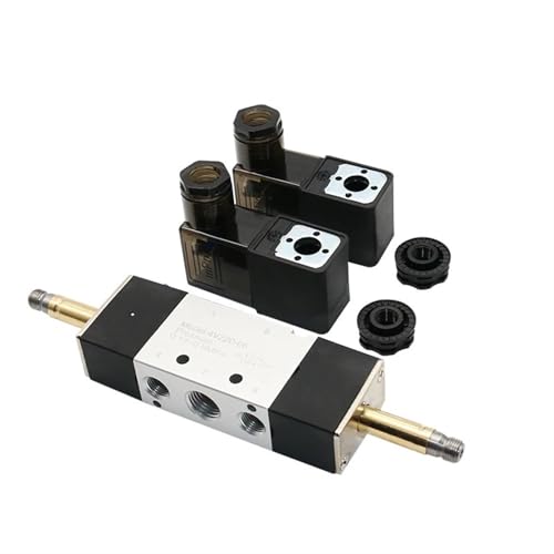 Électrovanne 220V 5 voies 2 positions distributeur pneumatique 1/4 pouce 4V220-08 - 7