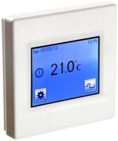 Flexel Touch - Underfloor Heating Touchscreen Thermostat (White Frame - Remote Sensor (Bathroom))