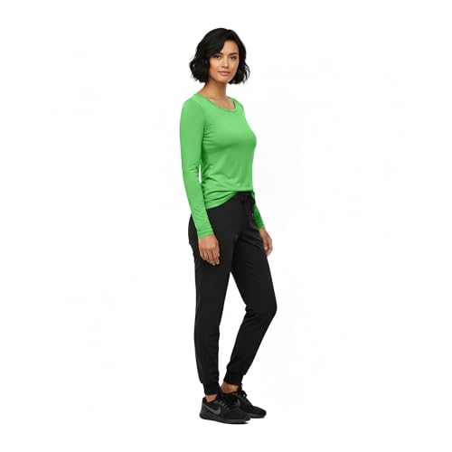 Image of Natural Uniforms Women's Long Sleeve Underscrub T-Shirt - Cotton Blend Scrub Base Layer for Nurses & Medical Professionals
