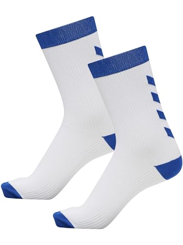 Hummel Unisex Element Indoor Sport 2 Pack Socken, WHITE/TRUE BLUE, 41 EU