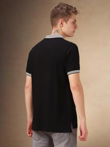 Image of Dennis Lingo Men Regular Fit Cotton Half Sleeves Solid T-Shirts