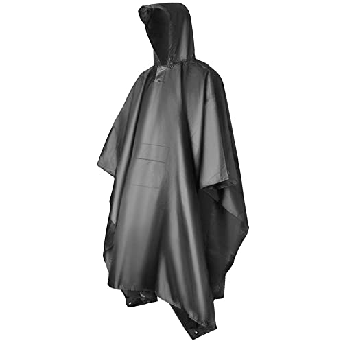 FLOWTRIC Hiker Regenponcho, 3-in-1 Multifunktionales Regencape Zum Camping Wandern Winddichter, Reflektierender Regenmantel als Fahrradponcho und Outdoor Bekleidung für Festival, Angeln und Wandern