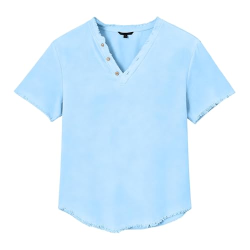 Chemise en lin homme vintage, t-shirt musculaire confortable à manches courtes