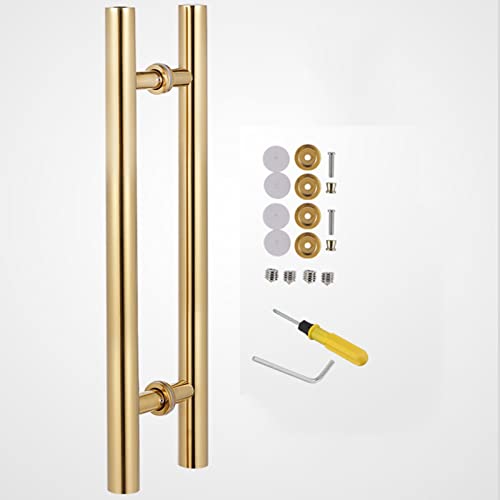 Poignée de porte co push-pull double en acier inoxydable brossé - 7
