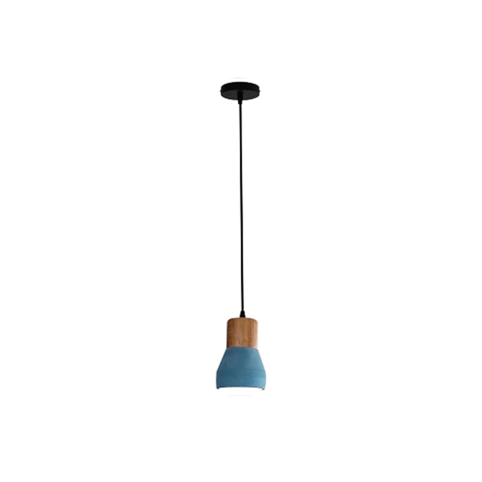 PLQWUJD Exquisite Chandelier Wooden Ceiling Light Fixture Cement Chandelier Pendant Ceiling Lamp E27 Close to Ceiling Light Concrete Semi Flush Mount Lighting(Blu)