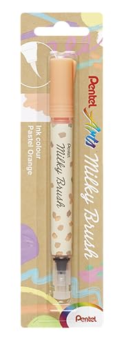 Pentel XGFH-PFX Milky Brush stylo pinceau orange pastel encre liquide opaque mat