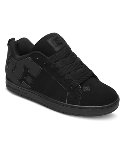 DC mens Court Graffik Casual Skate Shoe, Black/Black/Black, 8.5 US2