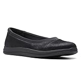 Clarks Women's Breeze Ayla Ballet Flat, Black, 8