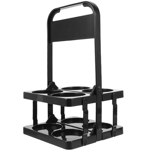 ULDIGI Cesta Plegable para Cerveza y Vino 4 Botellas De Plástico Resistente Asa Portátil Organizador para Hogar y Fiestas