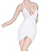 ZSMD 1/6 Ice Silk Dress Deep V Suspender Dress Female Soldier Clothes Accessories for S24 S07 Jo TBL Ph Body,White